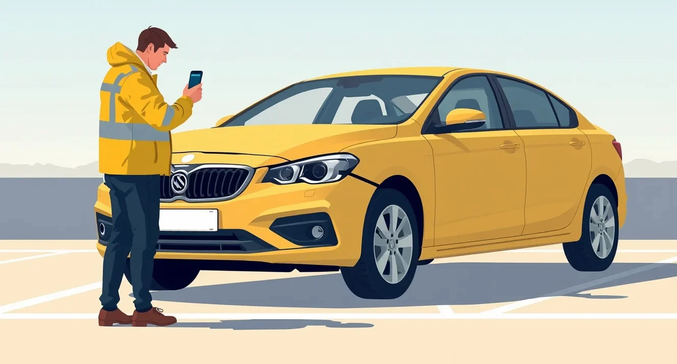 Mechanik v autoservise montuje nový blatník na poškodenú karosériu auta