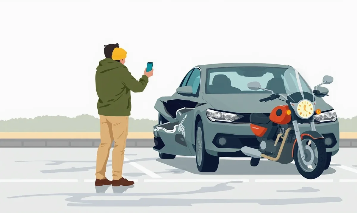 Starší vodič kontroluje dokumenty od auta a poistnú zmluvu pri stole