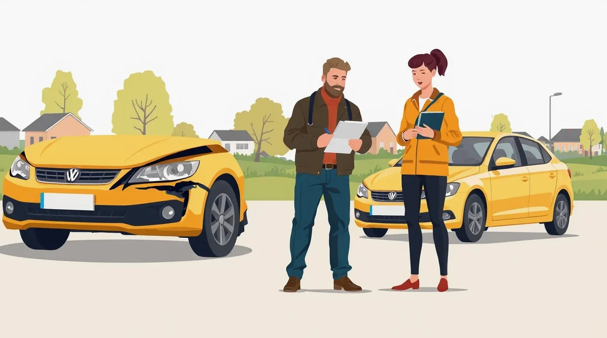 Kupujúci podpisuje kúpnu zmluvu a kontroluje doklady od vozidla v autobazáre