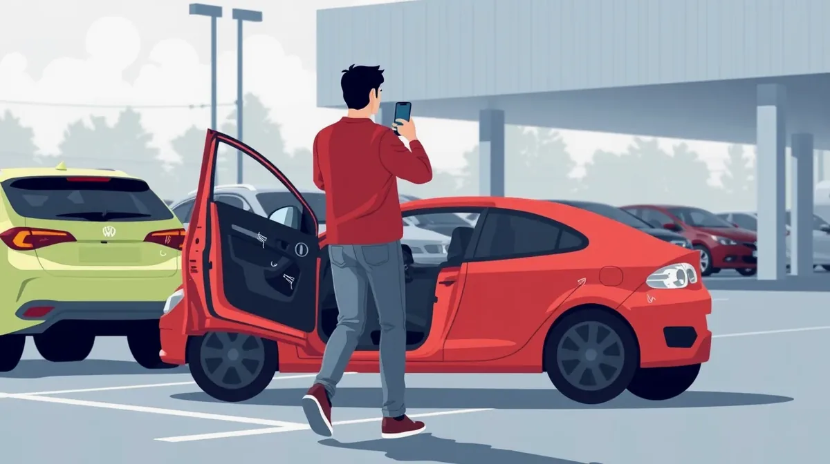 Pohľad na čistopis technického preukazu a kľúče od ojazdeného automobilu