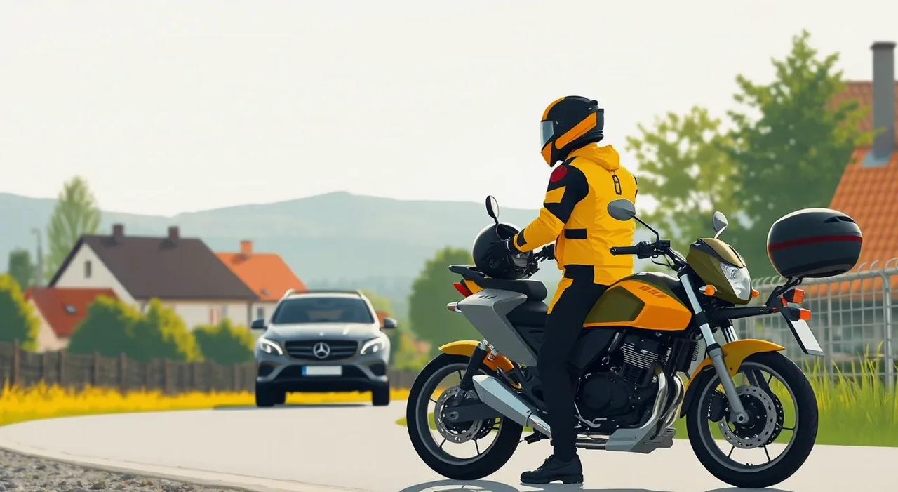 Detail poškodenej ochrannej prilby a motocyklistickej výstroje po havárii